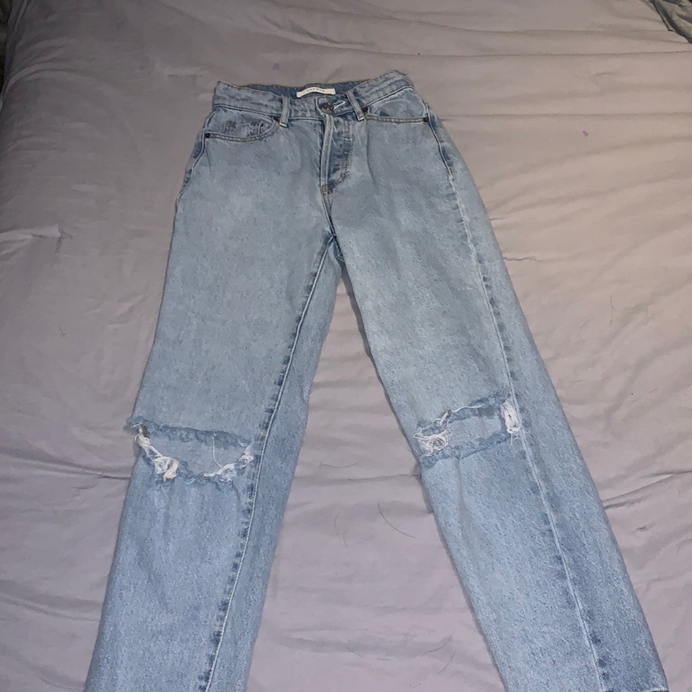 high waisted straight ripped pacsun jeans